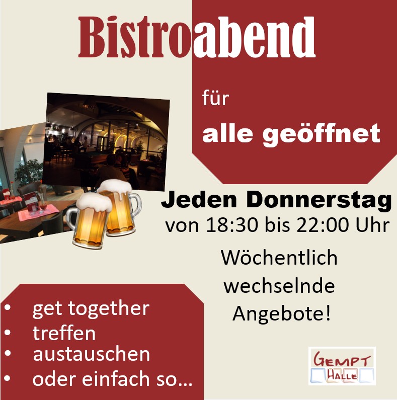 Gempt-Halle – Bistroabend